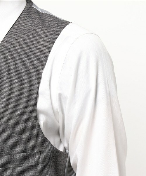 CROWDED CLOSET（クラウデッドクローゼット）の「TOP調千鳥柄ベスト（スーツベスト・メンズ・グレー/ネイビー・MEDIUM/LARGE/SMALL/LL）」の6枚目の写真