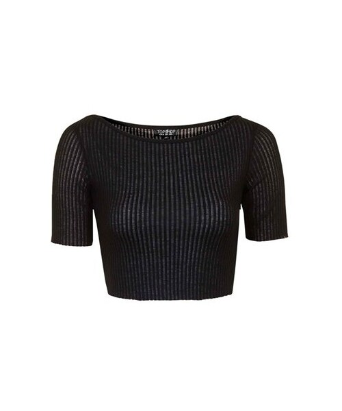 TOPSHOP（トップショップ）の「Topshop Raw Edge Crop Tee（Tシャツ/カットソー・レディース・Black/White・Regular 10 US (fits like 10-12)/Regular 12 US (fits like 14)/Regular 2 US (fits like 0)/Regular 4 US (fits like 0-2)/Regular 6 US (fits like 2-4)/Regular 8 US (fits like 6-8)）」の5枚目の写真