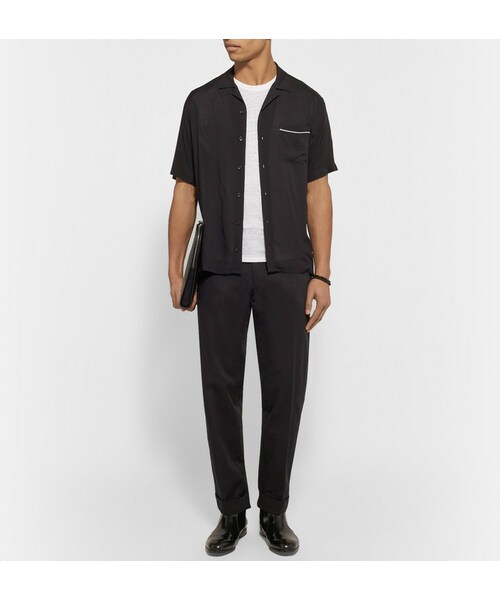 sandro（サンドロ）の「Sandro Slim-Fit Slub Linen T-Shirt（Tシャツ