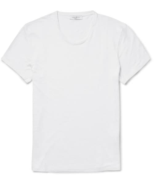 sandro（サンドロ）の「Sandro Slim-Fit Slub Linen T-Shirt（Tシャツ