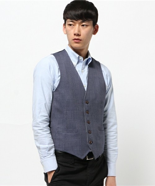 MEN'S BIGI（メンズビギ）の「リバーシブルウールベスト（スリーピース