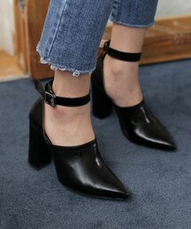 DHOLIC | ポイントトゥアンクルストラップパンプス(Tシャツ/カットソー)