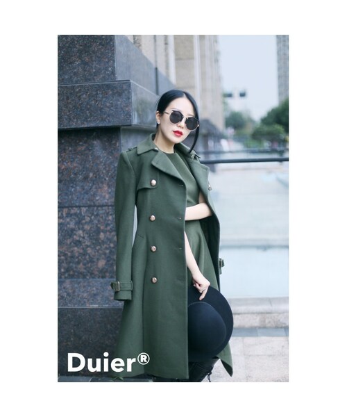 HAUS OF PBK(HAUS OF PBK)の「DOUBLE BREAST TAILORED COAT(ピーコート・レディース・ARMY GREEN・S/M/L)」の1枚目の写真