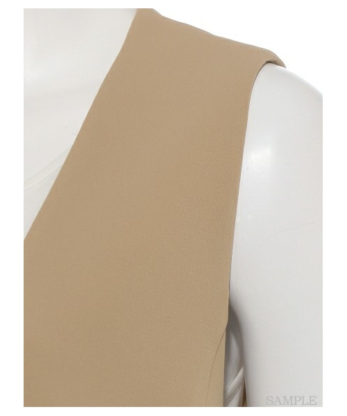 Mila Owen（ミラオーウェン）の「後ベルト付ロングベスト（ベスト