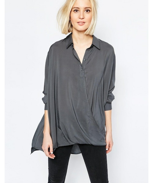 WEEKDAY（ウィークデイ）の「Weekday Naima Drape Front Shirt 