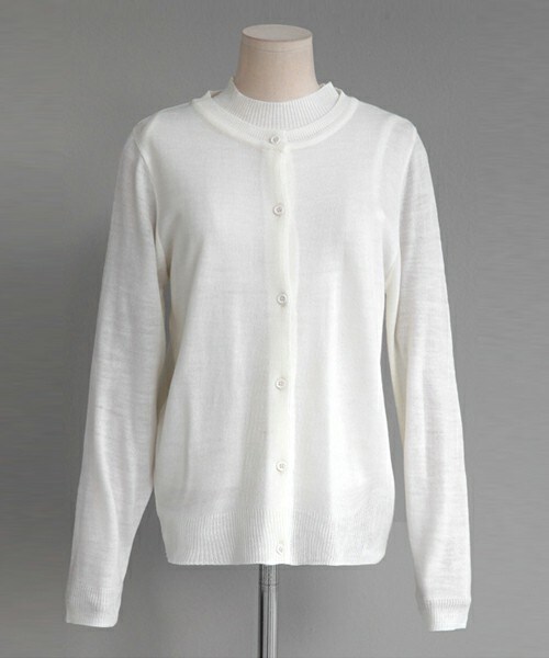 DHOLIC(ディーホリック)の「ハイネックスリーブレスニット&ニットカーディガンSET(ニット/セーター・レディース・ライトブルー/ピンク/ホワイトアイボリー/ブラック/グレー・FREE)」の2枚目の写真