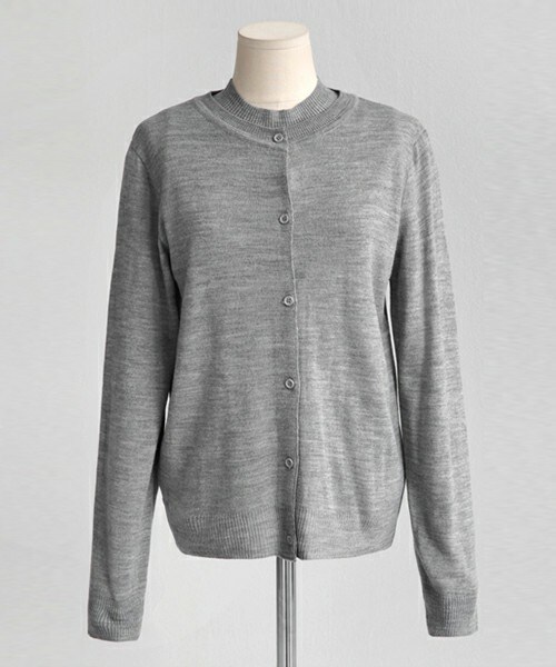 DHOLIC(ディーホリック)の「ハイネックスリーブレスニット&ニットカーディガンSET(ニット/セーター・レディース・ライトブルー/ピンク/ホワイトアイボリー/ブラック/グレー・FREE)」の4枚目の写真