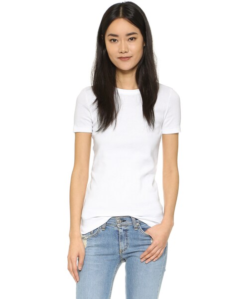 PETIT BATEAU(プチバトー)の「Petit Bateau 1x1 Iconic Tee(Tシャツ/カットソー・レディース・White/Black・XXS/XS/S/M/L)」の1枚目の写真