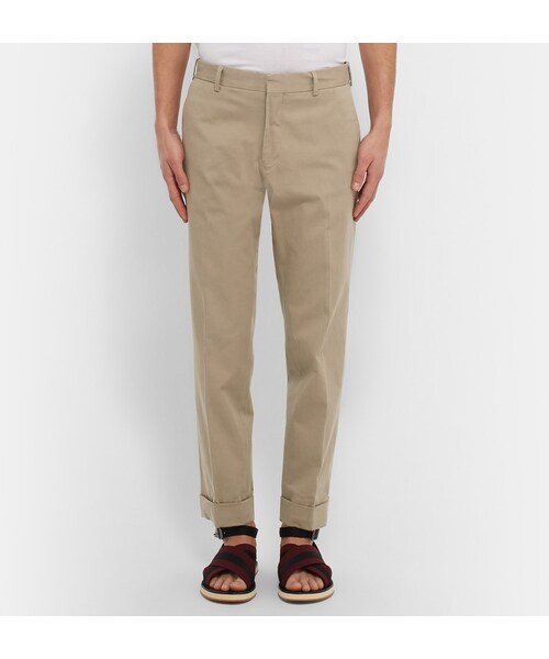 DRIES VAN NOTEN（ドリスヴァンノッテン）の「Dries Van Noten Slim-Fit Stretch-Cotton Trousers（その他パンツ・メンズ・Beige・IT44/IT46/IT48/IT50/IT52/IT54）」の3枚目の写真