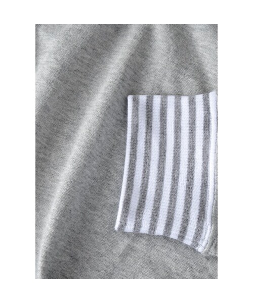 mercibeaucoup,(メルシーボークー)の「メルシーボークー、 / B:しまテレコカット / カットソー(トップス・レディース・red/gray/black・01)」の4枚目の写真