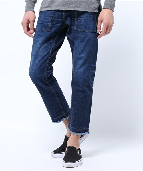 WORLD WORKERS（ワールドワーカーズ）の「【WORLD WORKERS】サルエルデニム/JAPAN MADE（デニムパンツ・メンズ・ブルー/ライトブルー・MEDIUM/LARGE）」の2枚目の写真