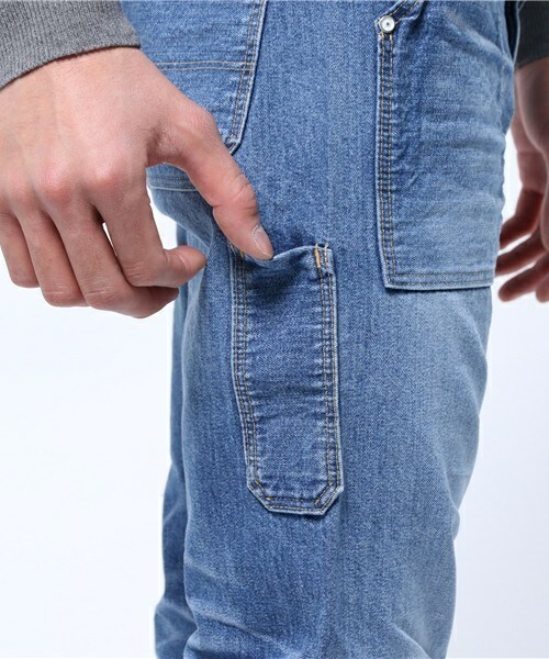 WORLD WORKERS（ワールドワーカーズ）の「【WORLD WORKERS】サルエルデニム/JAPAN MADE（デニムパンツ・メンズ・ブルー/ライトブルー・MEDIUM/LARGE）」の9枚目の写真
