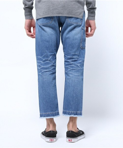 WORLD WORKERS（ワールドワーカーズ）の「【WORLD WORKERS】サルエルデニム/JAPAN MADE（デニムパンツ・メンズ・ブルー/ライトブルー・MEDIUM/LARGE）」の4枚目の写真