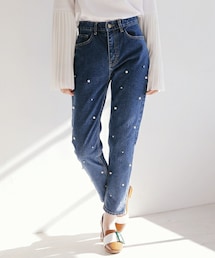 DHOLIC | パールボールディテールコットンジーンズ(デニムパンツ)