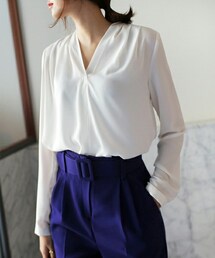 DHOLIC | Vネックショルダータックブラウス・全3色(シャツ/ブラウス)