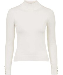 TOPSHOP | Button cuff funnel neck sweater(ニット/セーター)
