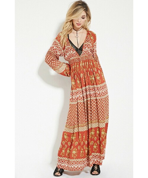 Forever 21 フォーエバー トゥエンティーワン の Forever 21 Raga Floral Print Maxi Dress ワンピース Wear