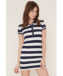 FOREVER 21 | FOREVER 21 Striped Polo Shirt Dress(ワンピース)