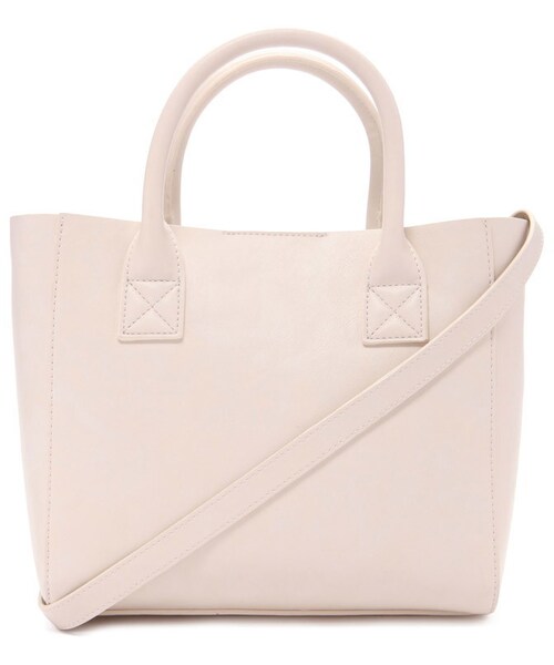 FOREVER 21（フォーエバー トゥエンティーワン）の「FOREVER 21 Faux Leather Satchel（ショルダーバッグ・レディース・Black/White・One size）」の2枚目の写真