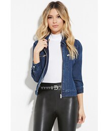 FOREVER 21 | FOREVER 21 Zippered Denim Jacket(ジャケット/アウター)