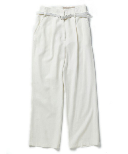 DRWCYS（ドロシーズ）の「ベルト付タックパンツ（その他パンツ・レディース・ネイビー/ホワイト・M）」の2枚目の写真