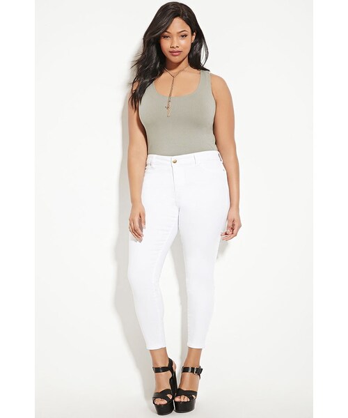 FOREVER 21（フォーエバー トゥエンティーワン）の「FOREVER 21+ Plus Size Skinny Jeans（デニムパンツ・レディース・Black/Brown/Pink/White・12/14/16/18/20）」の2枚目の写真