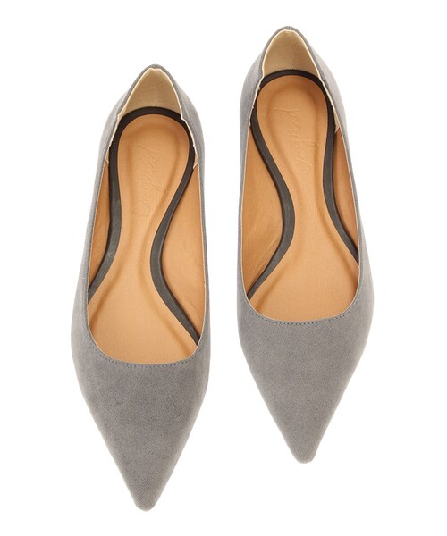 Ungrid（アングリッド）の「フェイクスウェードポインテッドフラットシューズ（シューズ・レディース・グレー/ベージュ・S/M/L）」の10枚目の写真