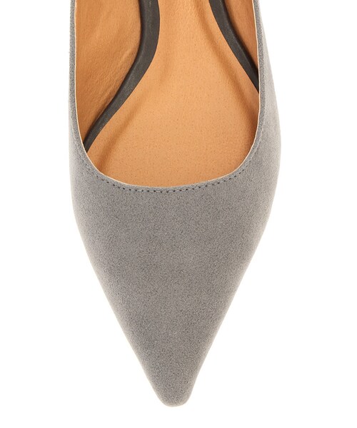 Ungrid（アングリッド）の「フェイクスウェードポインテッドフラットシューズ（シューズ・レディース・グレー/ベージュ・S/M/L）」の8枚目の写真