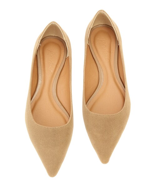 Ungrid（アングリッド）の「フェイクスウェードポインテッドフラットシューズ（シューズ・レディース・グレー/ベージュ・S/M/L）」の2枚目の写真