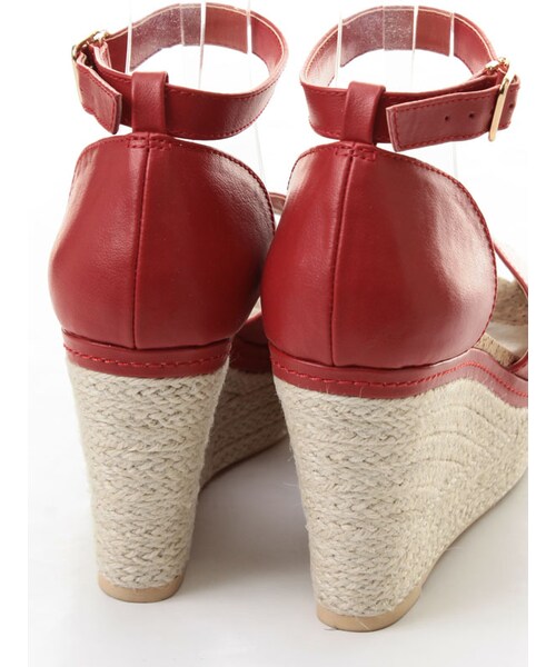 31 Sons de mode（トランテアン　ソン　ドゥ　モード）の「≪春カタログ掲載ITEM≫ストラップ付ジュートウエッジサンダル（シューズ・レディース・オフホワイト/レッド/インディゴ・S/M/L）」の7枚目の写真