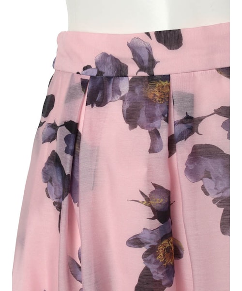 31 Sons de mode（トランテアン　ソン　ドゥ　モード）の「≪森 星ちゃん着用≫オーガンジーフラワープリントスカート（スカート・レディース・ピンク/オフホワイト・36）」の12枚目の写真
