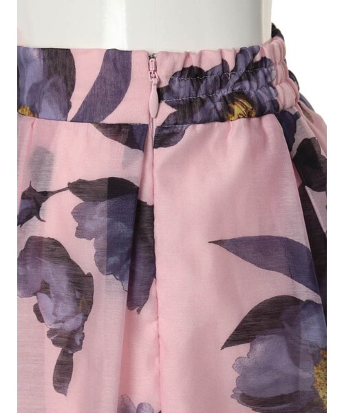 31 Sons de mode（トランテアン　ソン　ドゥ　モード）の「≪森 星ちゃん着用≫オーガンジーフラワープリントスカート（スカート・レディース・ピンク/オフホワイト・36）」の13枚目の写真