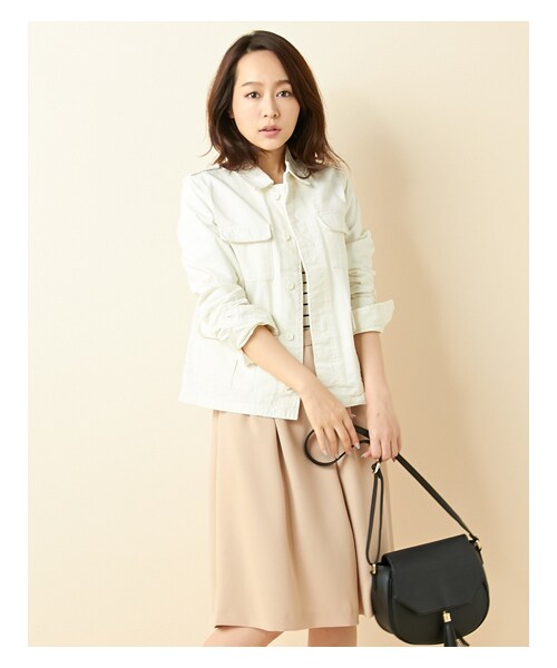 INGNI(イング)の「【春の新作】ミリタリー/ジャケット(ジャケット/アウター・レディース・オフホワイト/クロ/カーキ・M)」の15枚目の写真