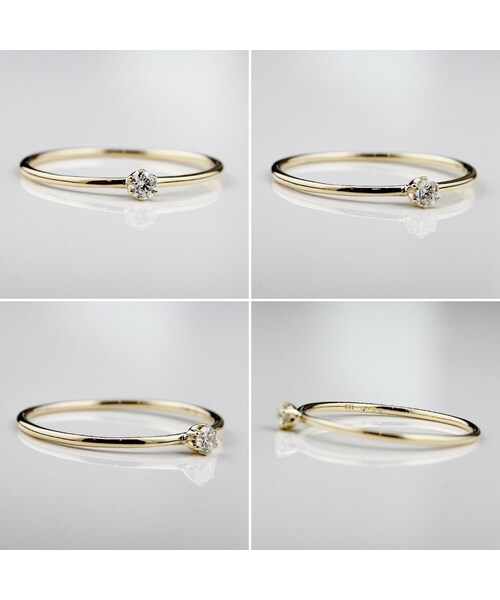 les desseins de DIEU（レデッサンドゥデュー）の「レデッサンドゥデュー 89 6本爪 一粒ダイヤモンド リング 0.05ct（リング・レディース・ゴールド・マイナス5号～13号）」の2枚目の写真