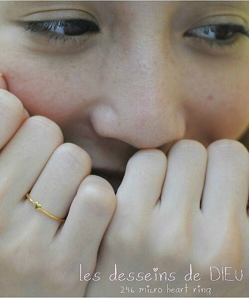 les desseins de DIEU（レデッサンドゥデュー）の「レデッサンドゥデュー 246 マイクロ ハート リング（リング・レディース・ゴールド・5.5号～13号）」の3枚目の写真