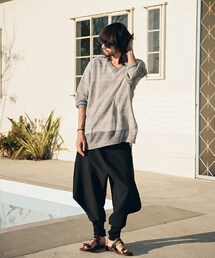CAMBIO（カンビオ）の「GB16SM-MN11-Black sarrouel long rib