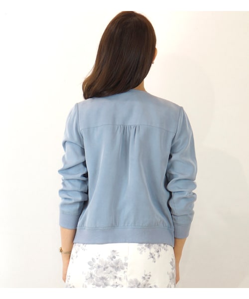 laboratory work（ラボラトリーワーク）の「【laboratory work】テンセルブルゾン（ジャケット/アウター・レディース・ホワイト/ベージュ/サックス・M）」の5枚目の写真