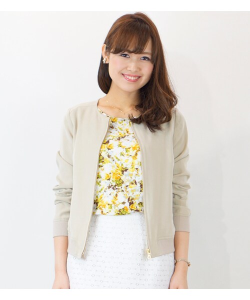 laboratory work（ラボラトリーワーク）の「【laboratory work】テンセルブルゾン（ジャケット/アウター・レディース・ホワイト/ベージュ/サックス・M）」の2枚目の写真