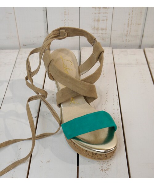 laboratory work（ラボラトリーワーク）の「【laboratory work】ソフトクロスサンダル（シューズ・レディース・ホワイト/ブラック/ターコイズ・M/L）」の5枚目の写真