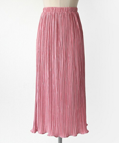 DHOLIC(ディーホリック)の「フリルヘムリンクルミモレ丈スカート(スカート・レディース・ブラック/ベージュ/ピンク・FREE)」の3枚目の写真