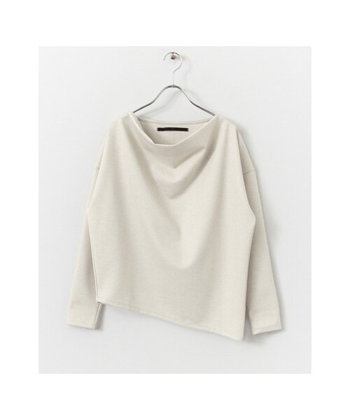 KBF(ケイビーエフ)の「KBF+ ドレープネックカットソー(トップス・レディース・L.BEIGE/GRAY/NAVY・one)」の1枚目の写真