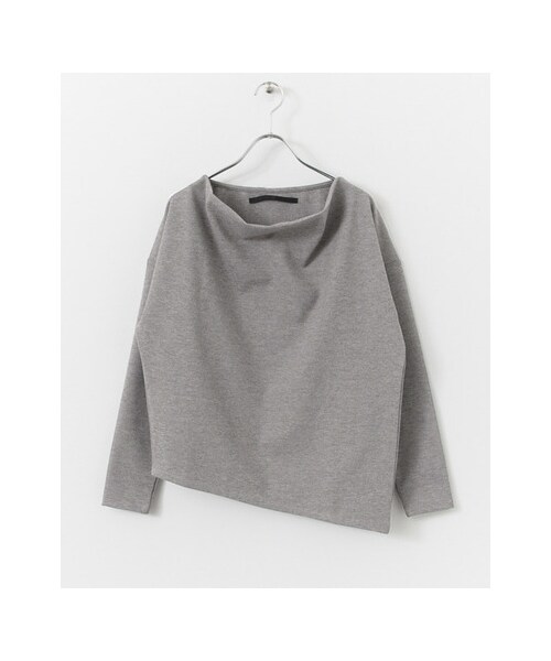 KBF(ケイビーエフ)の「KBF+ ドレープネックカットソー(トップス・レディース・L.BEIGE/GRAY/NAVY・one)」の2枚目の写真