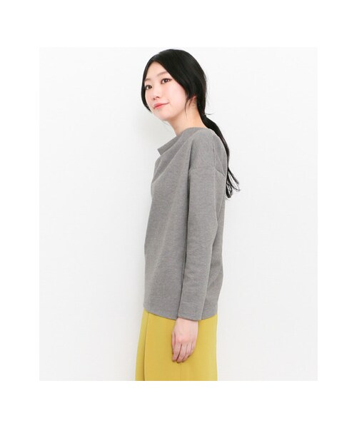 KBF(ケイビーエフ)の「KBF+ ドレープネックカットソー(トップス・レディース・L.BEIGE/GRAY/NAVY・one)」の8枚目の写真