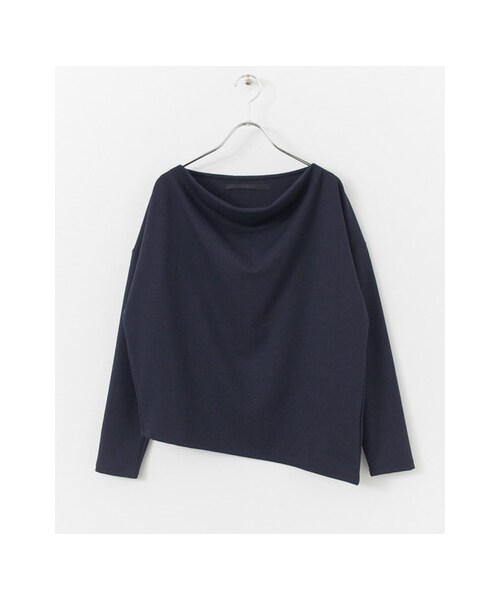 KBF(ケイビーエフ)の「KBF+ ドレープネックカットソー(トップス・レディース・L.BEIGE/GRAY/NAVY・one)」の3枚目の写真