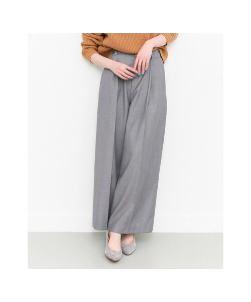 KBF（ケイビーエフ）の「ワイドワイドパンツ（パンツ・レディース・L.BEIGE/L.GRAY/BLACK・one）」の6枚目の写真