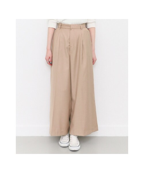 KBF（ケイビーエフ）の「ワイドワイドパンツ（パンツ・レディース・L.BEIGE/L.GRAY/BLACK・one）」の10枚目の写真