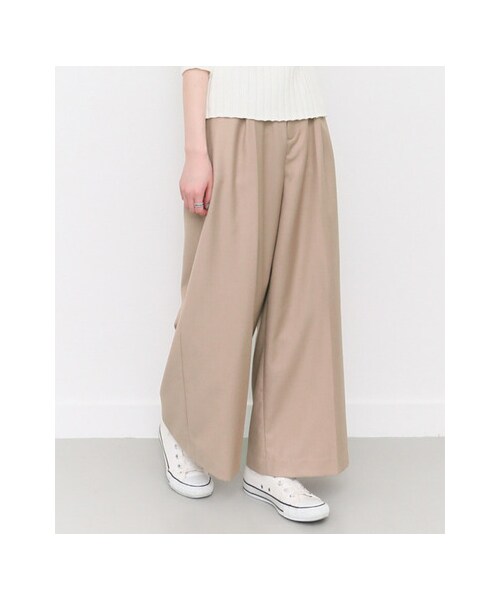 KBF（ケイビーエフ）の「ワイドワイドパンツ（パンツ・レディース・L.BEIGE/L.GRAY/BLACK・one）」の8枚目の写真