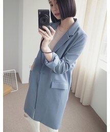mooncat | 釦直版西裝外套色(ジャケット/アウター)