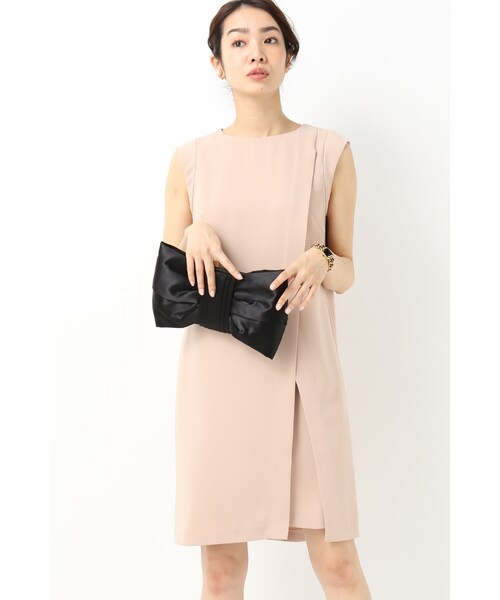 La TOTALITE（ラトータリテ）の「スリットタックワンピース（ワンピース/ドレス・ブラック/ピンク A・フリー）」の2枚目の写真