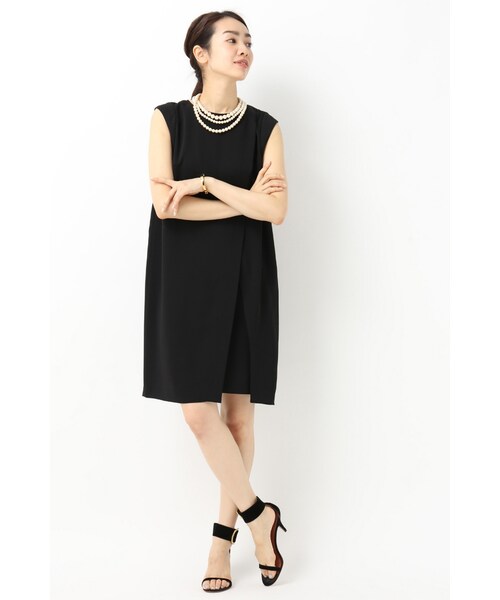 La TOTALITE（ラトータリテ）の「スリットタックワンピース（ワンピース/ドレス・ブラック/ピンク A・フリー）」の3枚目の写真